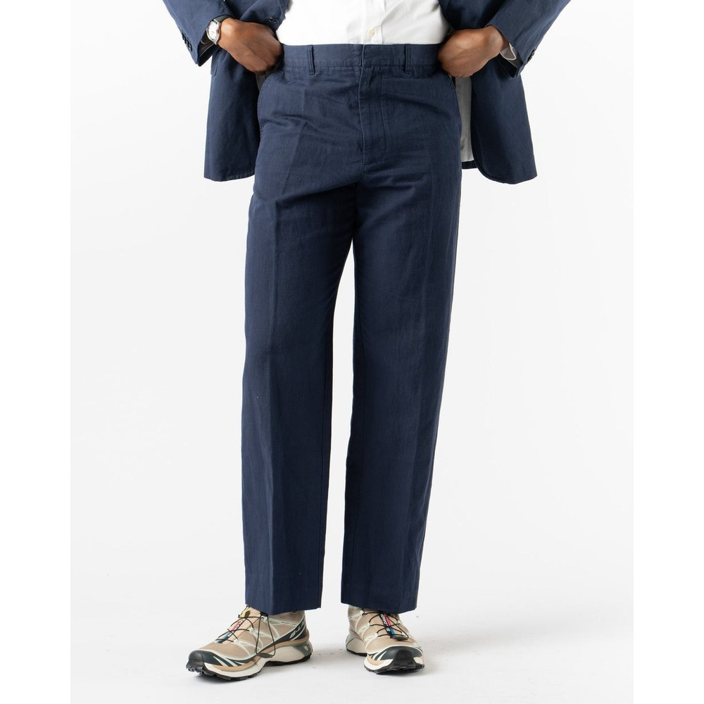 Alex Mill Cooper Trousers Mens 29 Navy Cotton Linen Straight Leg Pants NWT $225